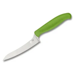 Spyderco Z-Cut Kitchen Knife Green Polypropylene Handle BD1N Plain Edge K14PGN