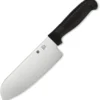 Spyderco Santoku Kitchen Knife Black Polypropylene Handle MBS26 Plain Edge K08PBK