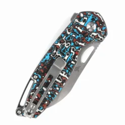 Kansept Model 6 Folding Knife Red/Black/White Carbon Fiber Handle 20CV Plain Edge Black Stonewash Finish K1022A7 -Knife Gear Shop 19 17869.1692898566