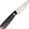 Brisa Necker 70 Fixed Blade Knife Black Micarta Handle 12C27 Plain Edge Satin Finish 9803