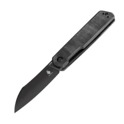 Kizer Klipper Folding Knife Black Micarta Handle 154CM Wharncliffe Plain Black Blade V3580C2