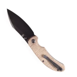 Kansept Nesstreet Folding Knife Brown Canvas Micarta Handle S35VN Plain Black Stonewash Finish K1039A4 -Knife Gear Shop 3ac56be2 2c28 4857 b017 a6a415a0cf49 21275.1663786182