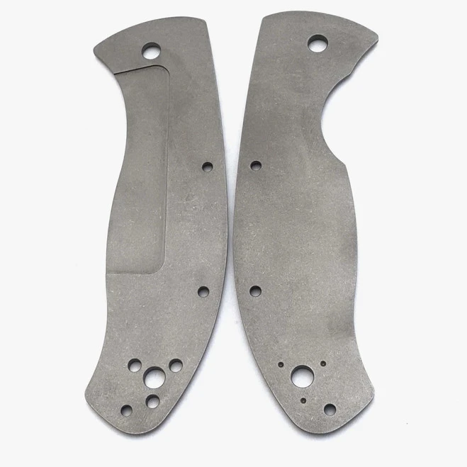 Flytanium Titanium Scales For Spyderco Tenacious Stonewash Finish FLY-573 2 Flytanium Titanium Scales For Spyderco Tenacious Stonewash Finish FLY-573 - Image 2