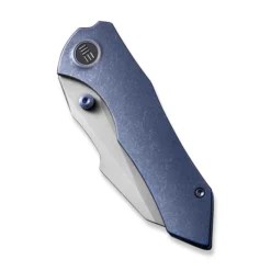 WE High-Fin Folding Knife Blue Titanium Handle 20CV Plain Edge Gray Stonewash Finish WE22005-3 -Knife Gear Shop 6734c885 92ce 4c1a a019 0b45c2e5dead 96214.1666203392