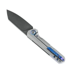 Kansept Bulldozer Front Flipper Folding Knife Gray Titanium/Timascus Clip Handle 20CV Plain Black Blade K1028A2 -Knife Gear Shop 69e200b5 b09d 4650 8191 ce55395d1e7b 43362.1651155437