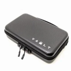 Vault Knife Case Secure Large Black Faux Carbon Fiber Outer Shell Elastic Holders VASECURECF