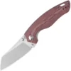 Kizer Towser K Folding Knife Red Micarta Handle 154CM Sheepsfoot Plain Edge V4593C2