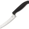 Spyderco Z-Cut Kitchen Knife Black Polypropylene Handle CTS-BD1 Blunt Tip Serrated Edge K13SBK