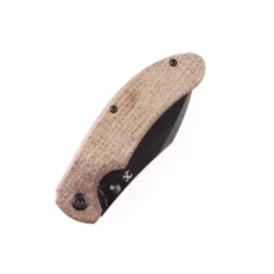 Kansept Nesstreet Folding Knife Brown Canvas Micarta Handle S35VN Plain Black Stonewash Finish K1039A4 -Knife Gear Shop 7f015e48 abf6 42ba 973c dc7b5fd2d4d2 23051.1663786185