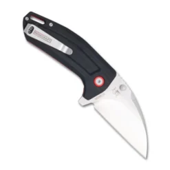 RoseCraft Little Chonk Folding Knife Black G10 Handle D2 Wharncliffe Plain Edge Stonewash Finish RCM006-BG -Knife Gear Shop BGG 4 87225.1689262253