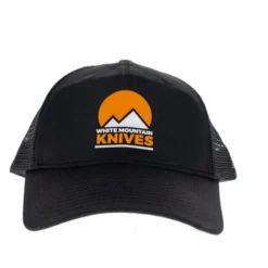 White Mountain Knives Truckers Cap Hat All Black W/ Mesh Back