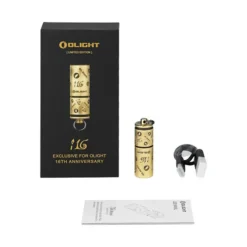 Olight I16 Brass Keychain Flashlight 180 Lumens 13 Olight I16 Brass Keychain Flashlight 180 Lumens -Knife Gear Shop BRSS 6 79877.1685647173