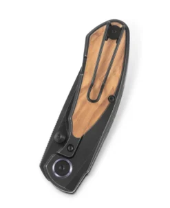 Bestech LITO Folding Knife Titanium/Oliver Wood Handle M390 Plain Edge Black Stonewash Finish BT2307C -Knife Gear Shop BT2307C 3 29121.1695141016