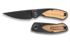 Bestech LITO Folding Knife Titanium/Oliver Wood Handle M390 Plain Edge Black Stonewash Finish BT2307C -Knife Gear Shop BT2307C 5 95820.1695141014