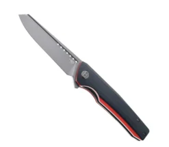 Bestech Slyther Folding Knife Black/RedG10 Handle 14C28N Plain Edge Grey Titanized Finish BG51C
