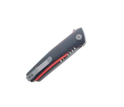 Bestech Slyther Folding Knife Black/RedG10 Handle 14C28N Plain Edge Grey Titanized Finish BG51C -Knife Gear Shop Bestech BG51C 04 32195.1673466293