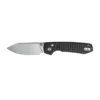 WMK Exclusive Vosteed Raccoon Button Lock Pocket Knife Black Micarta Frag Pattern Handle 14C28N Plain Edge RC3SVM13