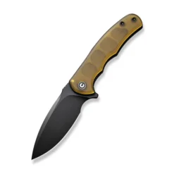 Civivi Mini Praxis Folding Knife Polished Ultem Handle D2 Drop Point Plain Edge Black Stonewash Finish C18026C-5