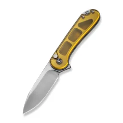 Civivi Button Lock Elementum II Folding Knife Polished Ultem Handle Nitro-V Drop Point Plain Edge Satin Finish C18062P-7