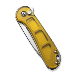 Civivi Button Lock Elementum II Folding Knife Polished Ultem Handle Nitro-V Drop Point Plain Edge Satin Finish C18062P-7 -Knife Gear Shop C18062P 7 Button Lock Elementum II 4 55715.1696258058