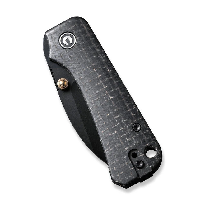 Civivi Baby Banter Folding Knife Black Burlap Micarta Folding Knife Nitro-V Wharncliffe Plain Black Blade C19068SC-1 4 Civivi Baby Banter Folding Knife Black Burlap Micarta Folding Knife Nitro-V Wharncliffe Plain Black Blade C19068SC-1 - Image 4
