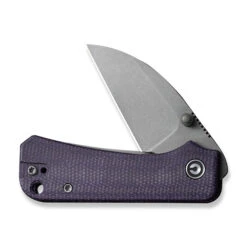 Civivi Baby Banter Folding Knife Purple Canvas Micarta Folding Knife Nitro-V Wharncliffe Plain Edge Gray Stonewash C19068SC-2 -Knife Gear Shop C19068SC 2 Baby Banter Wharncliffe 3 73133.1696002057