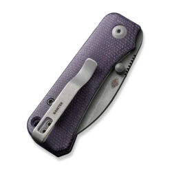 Civivi Baby Banter Folding Knife Purple Canvas Micarta Folding Knife Nitro-V Wharncliffe Plain Edge Gray Stonewash C19068SC-2 -Knife Gear Shop C19068SC 2 Baby Banter Wharncliffe 5 64134.1696002057
