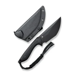 Civivi Concept 22 Fixed Blade Knife Black G10 Handle D2 Modified Tanto Plain Edge Black Stonewash Finish C21047-1 -Knife Gear Shop C21047 1 Concept 22 4 76293.1676584756