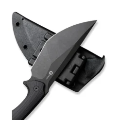 Civivi Concept 22 Fixed Blade Knife Black G10 Handle D2 Modified Tanto Plain Edge Black Stonewash Finish C21047-1 -Knife Gear Shop C21047 1 Concept 22 5 49700.1676584756