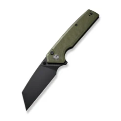 Civivi Amarite Folding Knife OD Green Coarse G10 Handle Nitro-V Reverse Tanto Plain Edge Black Finish C23028-3