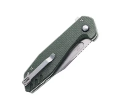 CJRB Riff Button Lock Folding Knife Green Micarta Handle AR-RPM9 Clip Point Plain Edge Stonewash Finish J1928-MGN -Knife Gear Shop CJRB 1928 MGN 02 90670.1683653090