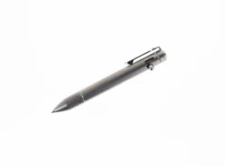 Chaves Ultramar Bolt Action Pen Gray Titanium Body Stonewash Finish Black Ink PEN/BA/SSWTI