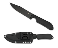 Spyderco Street Bowie Black Fixed Blade Knife Black FRN Handle W/Sheath FB04PBB