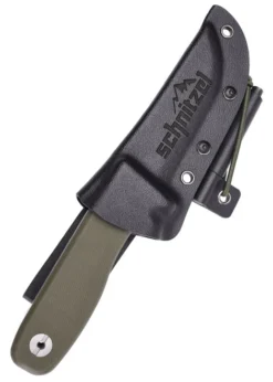 Schnitzel DU Childrens Fixed Blade Knife OD Green G10 Handle 14C28N Plain Edge SNL-02G -Knife Gear Shop GGG 4 64612.1681254002