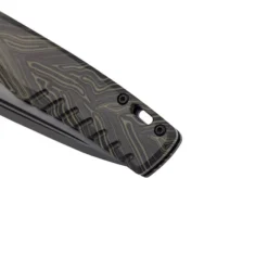 Tekto F3 Charlie Button Lock Folding Knife Green/Black Gmascus Handle D2 Drop Point Plain Black Blade -Knife Gear Shop GIM 7 28311.1686842129