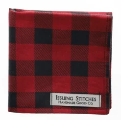 Issuing Stitches 10 X 10 Microfiber Knife Cleaning Cloth Hank Red & Black Plaid