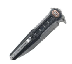 Noc Knives Dicoria Fixed Blade Knife Black G10 Handle 440C Plain Edge Satin Finish DG12-BLK -Knife Gear Shop NOC DG12 BLK 02 03910.1675109696