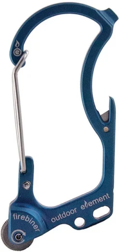 Outdoor Element Firebiner Blue River Carabiner Blue Ti Coated Stainless ODEF1BE