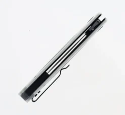 Petrified Fish Flipper Folding Knife Carbon Fiber/White G10 Handle D2 Plain Edge Black Stonewash Finish B03-WDW -Knife Gear Shop PETRIFIED FISH PF B03 WDW 02 15565.1683914617