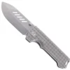 PMP Knives Kodiak Beast Pocket Knife Frag Gray Titanium Handle M390 Steel Blade