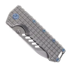 PMP Knives Kodiak Beast Pocket Knife Frag Gray/Blue Hardware Titanium Handle M390 Steel Blade -Knife Gear Shop PMP KODIAK GREY blue hardware 01 84233.1688670210