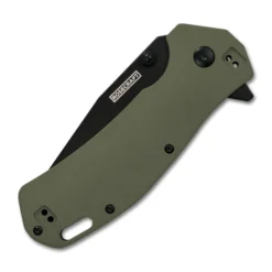 Rosecraft MA-11 Folding Knife OD Green G10/Stainless Steel Handle RPM9 Tanto Plain Black Blade RCM017-OD -Knife Gear Shop RCM017 OD Front Closed 57473.1695133764