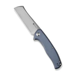 Sencut Traxler Folding Knife Neutral Blue G10 Handle 9Cr18MoV Sheepsfoot Plain Edge Satin Finish S20057C-2
