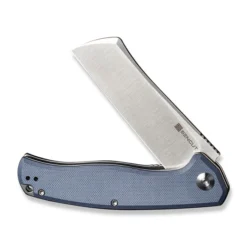 Sencut Traxler Folding Knife Neutral Blue G10 Handle 9Cr18MoV Sheepsfoot Plain Edge Satin Finish S20057C-2 -Knife Gear Shop S20057C 2 Traxler 3 82578.1696003843