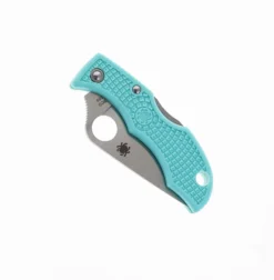 Spyderco Ladybug Folding Knife Teal FRN Handle S30V Clip Point Plain Edge LTLP3 -Knife Gear Shop SPYDERCO LTLP3 01 92381.1689355787