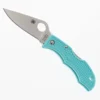 Spyderco Ladybug Folding Knife Teal FRN Handle S30V Clip Point Plain Edge LTLP3