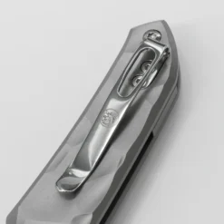 WMK Exclusive Vosteed Thunderbird Button Lock Flipper Pocket Knife Sculpted Gray Aluminum Handle Satin 154CM TB34VTA2H 11 WMK Exclusive Vosteed Thunderbird Button Lock Flipper Pocket Knife Sculpted Gray Aluminum Handle Satin 154CM TB34VTA2H -Knife Gear Shop TB34VTA2H Stonewash 154CM Gray Aluminium 7 06805.1692292989