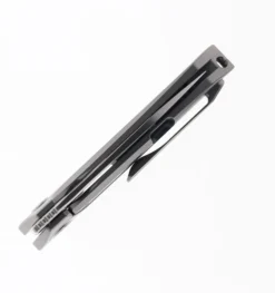 Bestech VK-Void Folding Knife White Bead Blast /Stonewash Titanium Handle Elmax Plain Edge Satin Finish BT2305A -Knife Gear Shop VK VOID BT2305A 02 12021.1687279520