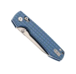 WMK Exclusive Vosteed Raccoon Crossbar Lock Folding Knife Blue Micarta Frag Handle 14C28N Plain Edge Satin Finish RCCWM2 -Knife Gear Shop VOSTEED RACCOON CB BLUE MICARTA 01 27044.1692206169