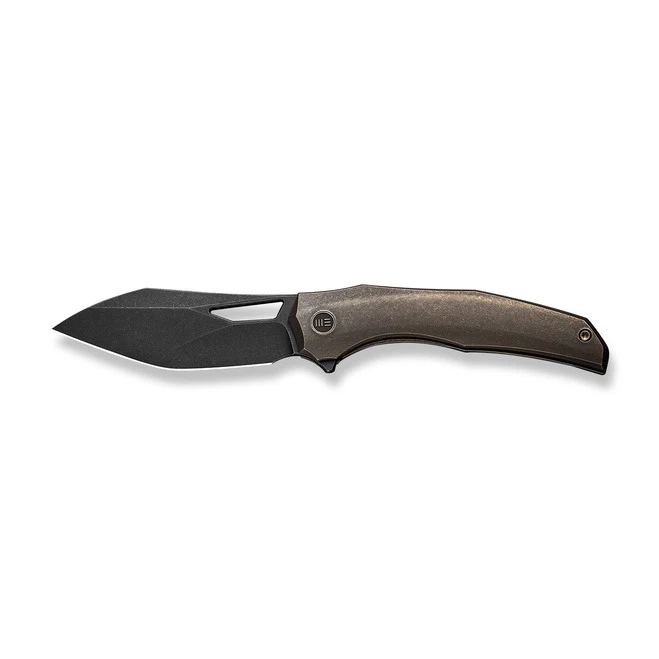 WE Ignio Folding Knife Bronze Titanium Handle 20CV Wharnto Plain Edge Black Stonewash Finish WE22042B-2 8 WE Ignio Folding Knife Bronze Titanium Handle 20CV Wharnto Plain Edge Black Stonewash Finish WE22042B-2 - Image 8